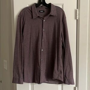 DKNY Purple Casual Button Down Shirt